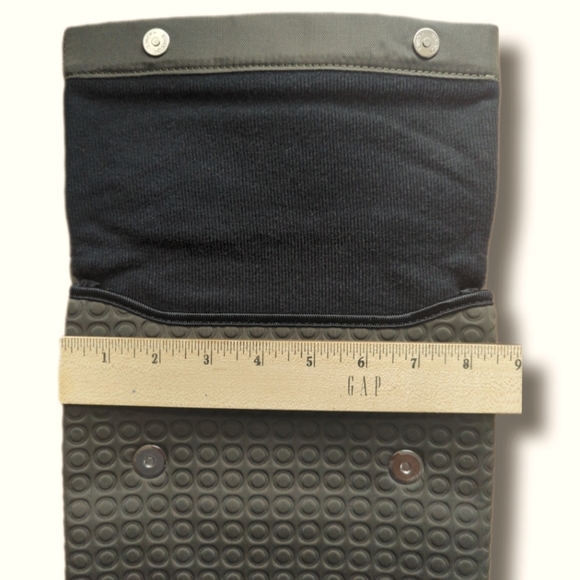 Init tablet holder (or anything) in khaki color w/ metal closure and zip pocket - Picture 2 of 4